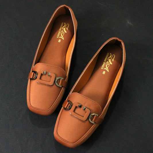 Metallic Square Fancy Loafer - MOB 